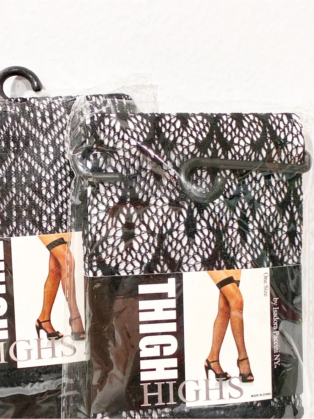 Thigh Highs Women’s Black Fishnet Tights One Size Lot of 3 NEW